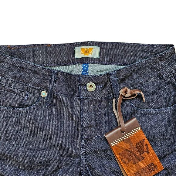 y2k vintage western leather-accent jeans - Picture 5 of 6